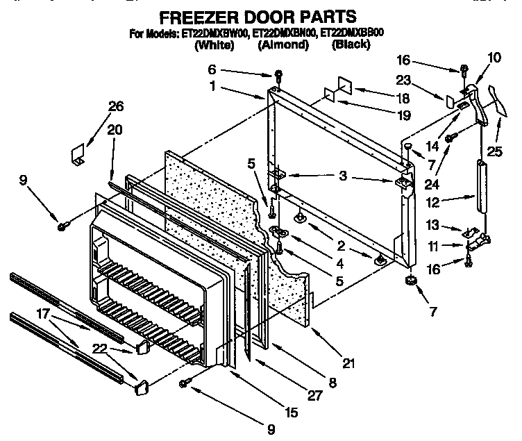 Freezer door
