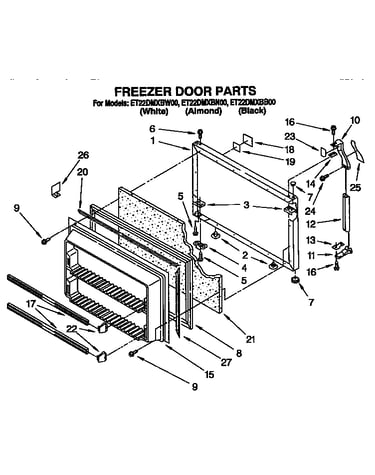 Freezer door
