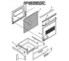 Whirlpool RF314BXBW0 door and drawer diagram