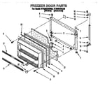 Roper RT20AKXBL00 freezer door diagram