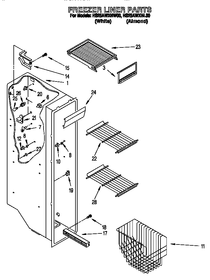 Freezer liner