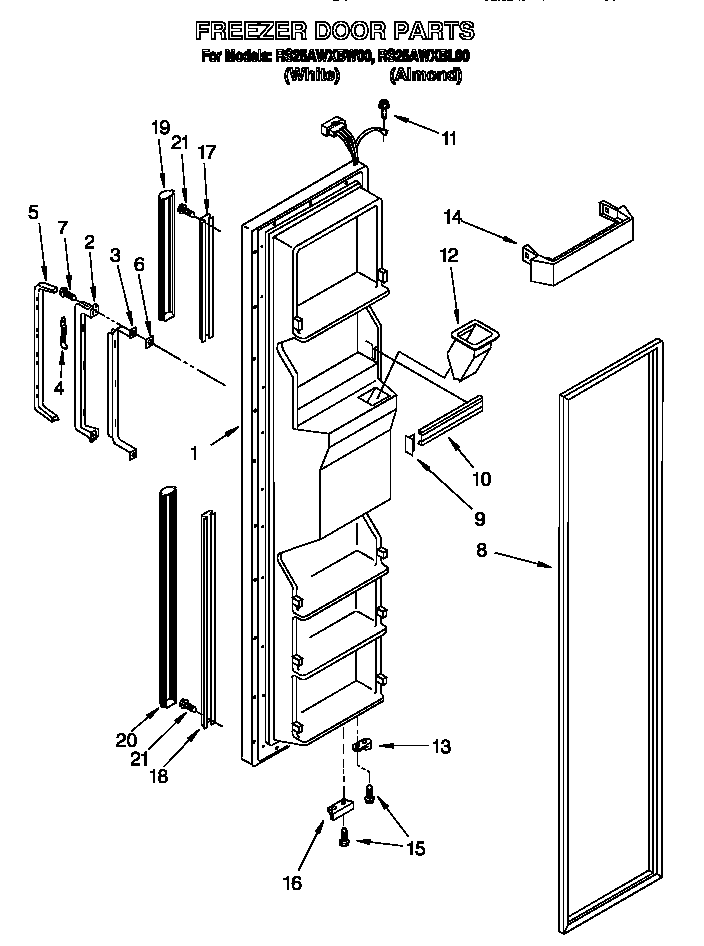 Freezer door