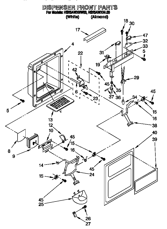 DISPENSER FRONT