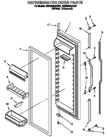 Refrigerator door