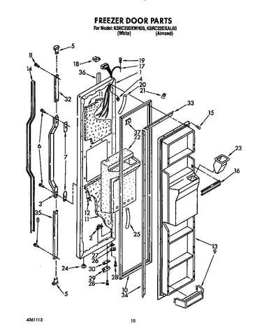 Freezer door