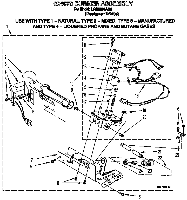 694670 BURNER ASSEMBLY