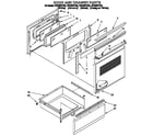 Whirlpool RF376PXYQ4 door and drawer diagram