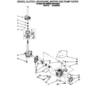 KitchenAid KAWL410BAL0 brake, clutch, gearcase, motor and pump diagram