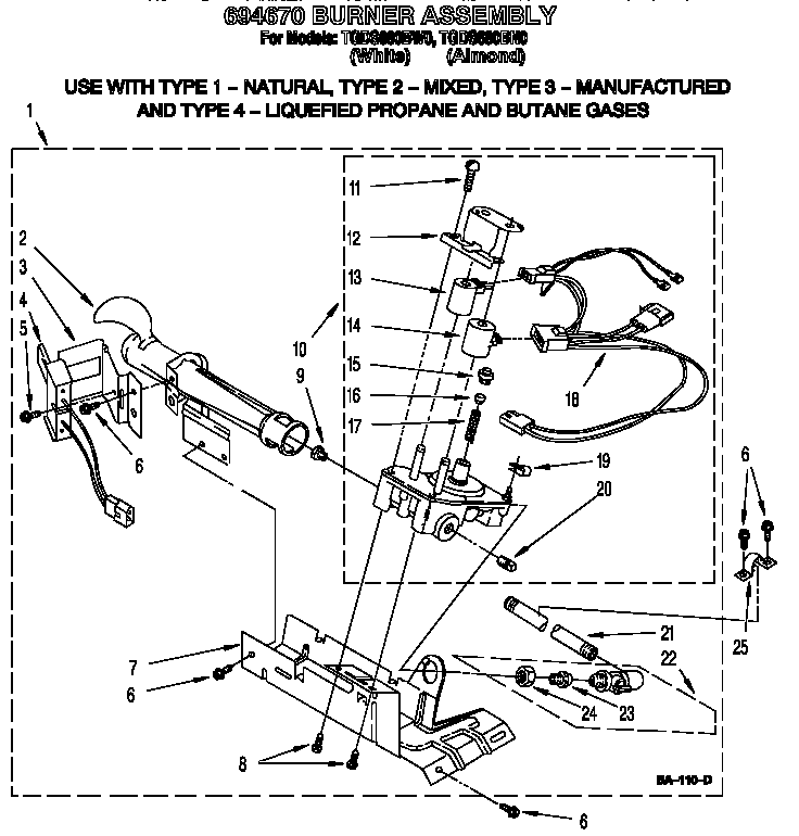 694670 burner assembly