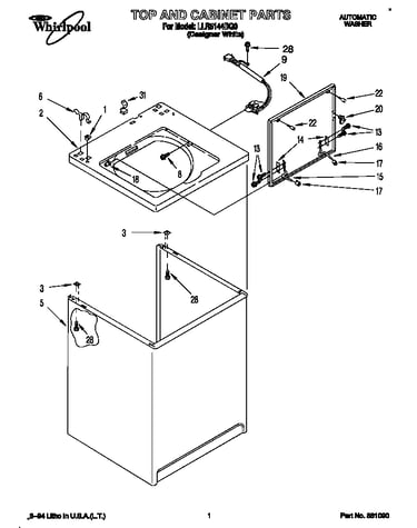 Top and cabinet