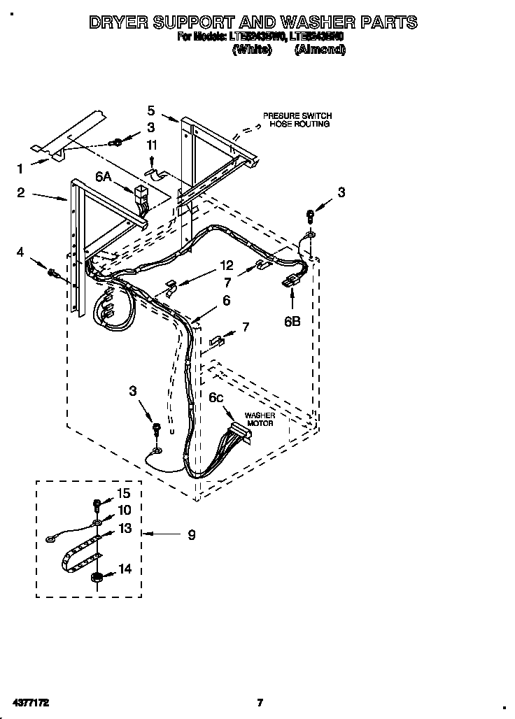 Dryer support and washer