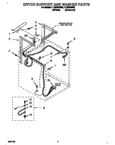 Dryer support and washer
