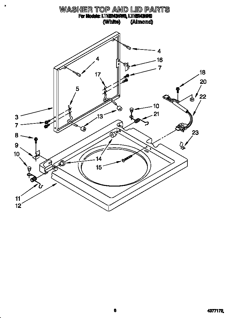 WASHER TOP AND LID