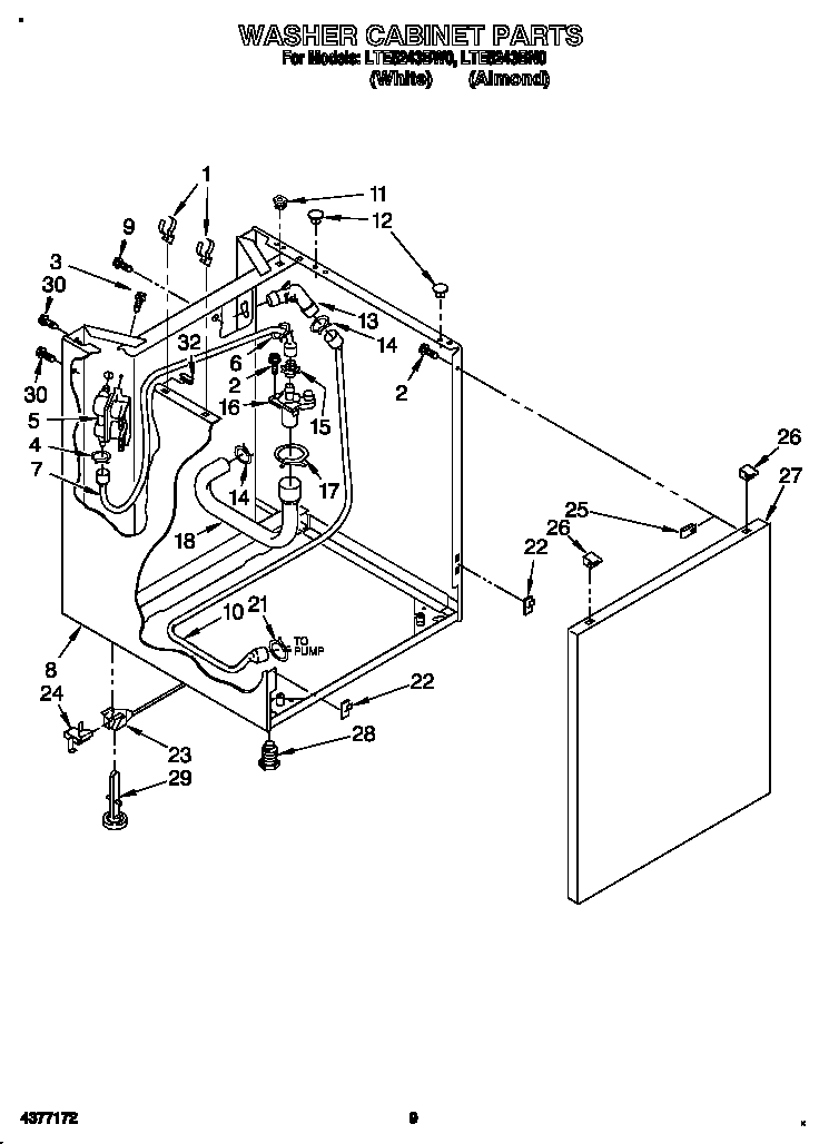 Washer cabinet