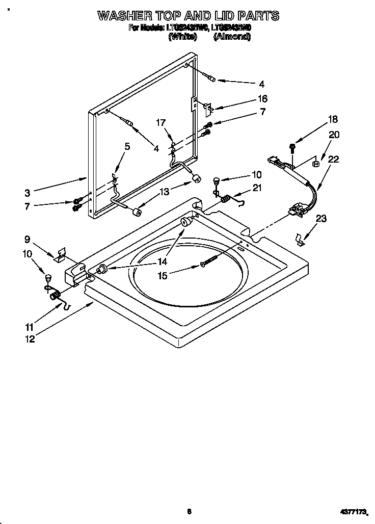 WASHER TOP AND LID