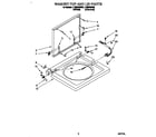 Whirlpool LTG5243BN0 washer top and lid diagram