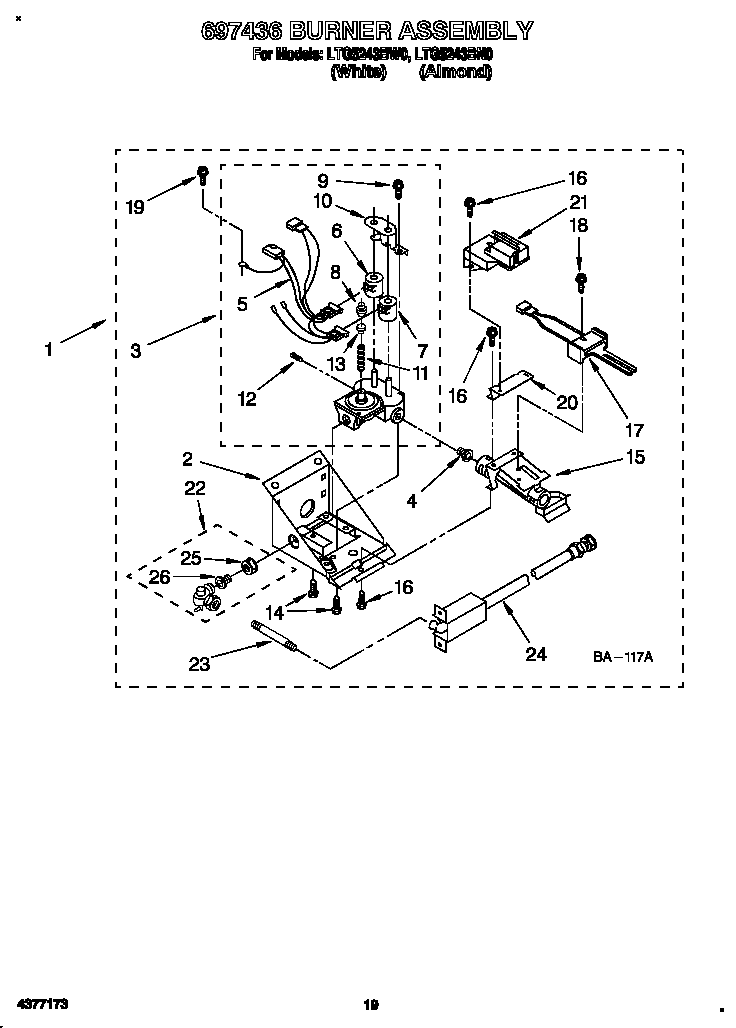 697436 BURNER ASSEMBLY