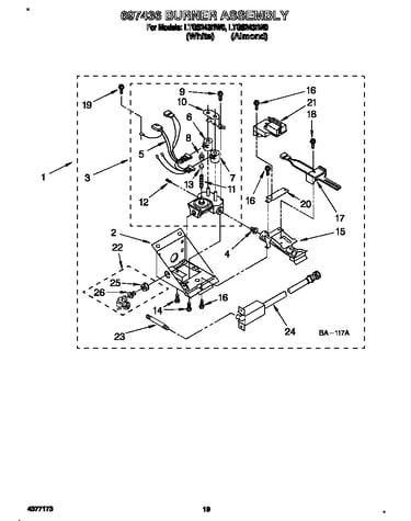 697436 burner assembly