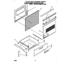 Whirlpool RF314BXBW1 door and drawer diagram