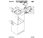 Estate TAWS680BN0 top and cabinet diagram