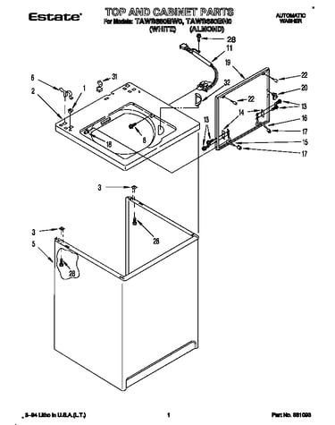 Top and cabinet
