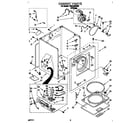 Whirlpool TGDL640BW0 cabinet diagram