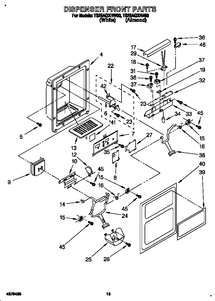 DISPENSER FRONT