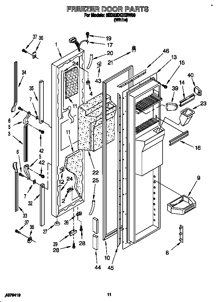 Freezer door