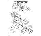 Whirlpool 4YED25DQAB01 motor and ice container diagram