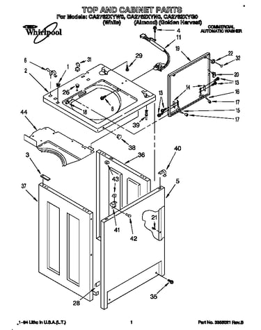 Top and cabinet