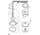 Whirlpool CA2762XYW0 agitator, basket and tub diagram