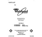 Whirlpool 6LER5434BQ0 front cover diagram