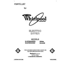 Whirlpool GLER5434BW0 front cover diagram