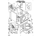 Whirlpool GLER5434BW0 cabinet diagram