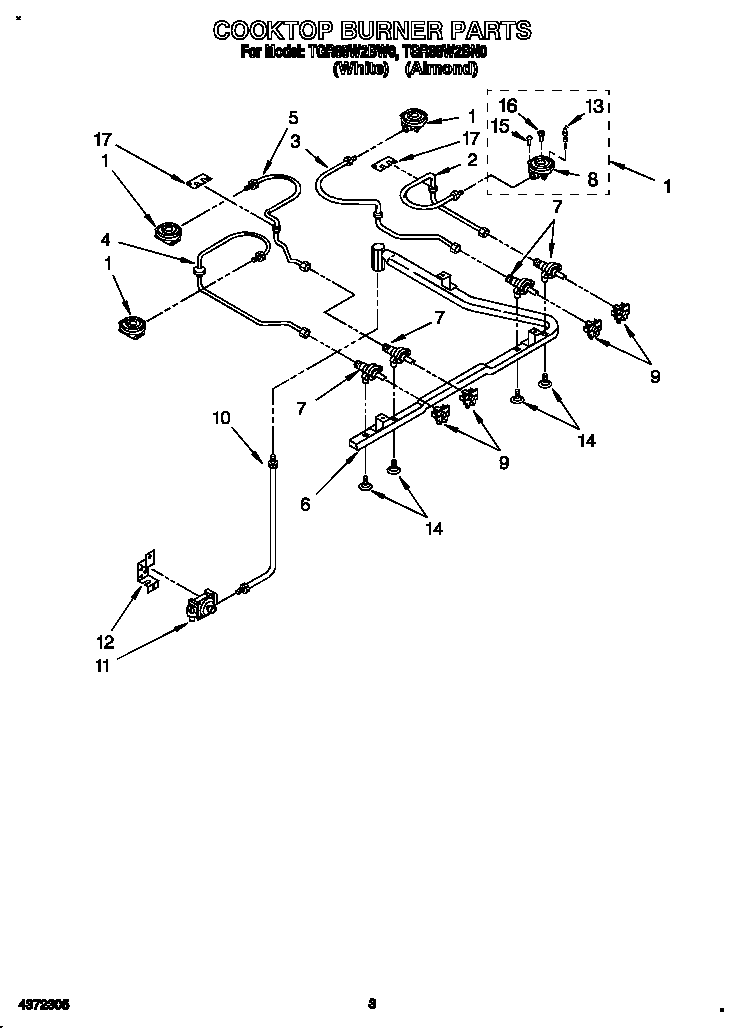 Cooktop burner