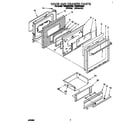 Whirlpool TGR88W2BW0 door and drawer diagram