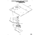 Whirlpool RB760PXBB0 component shelf and latch diagram