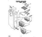 Whirlpool 4YED27DQAW02 freezer liner diagram