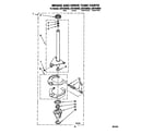 Whirlpool LSR7233BW0 brake and drive tube diagram
