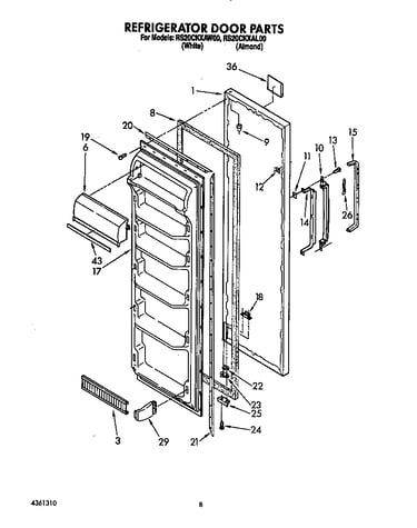 Refrigerator door