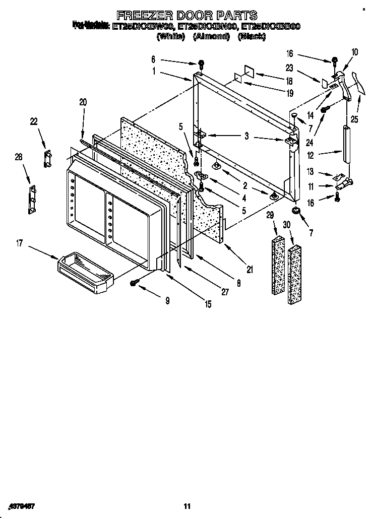 Freezer door