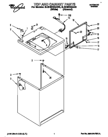Top and cabinet