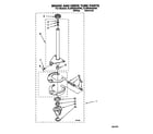 Whirlpool 3LSR5233AW0 brake and drive tube diagram