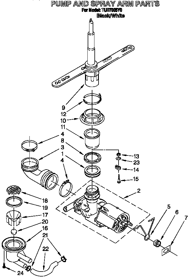 PUMP AND SPRAY ARM