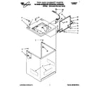 Whirlpool 8LSC8245AW0 top and cabinet diagram