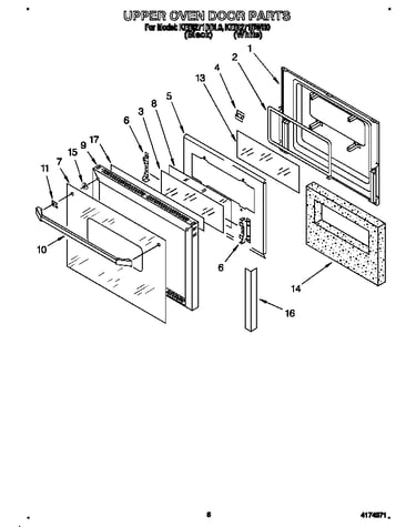 Upper oven door