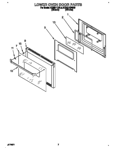 Lower oven door