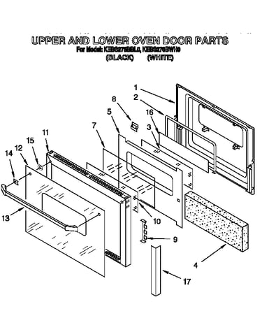 Upper and lower oven door