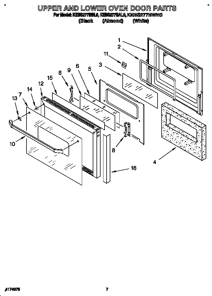 Upper and lower oven door
