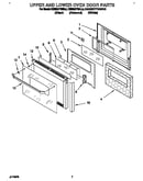 Upper and lower oven door